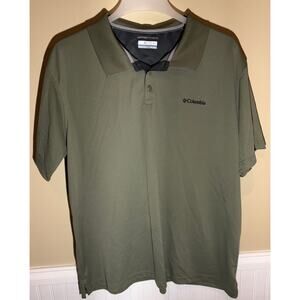 Columbia Omni-Wick Men's Short Sleeve Green Polo Size XXL Short Sleeve